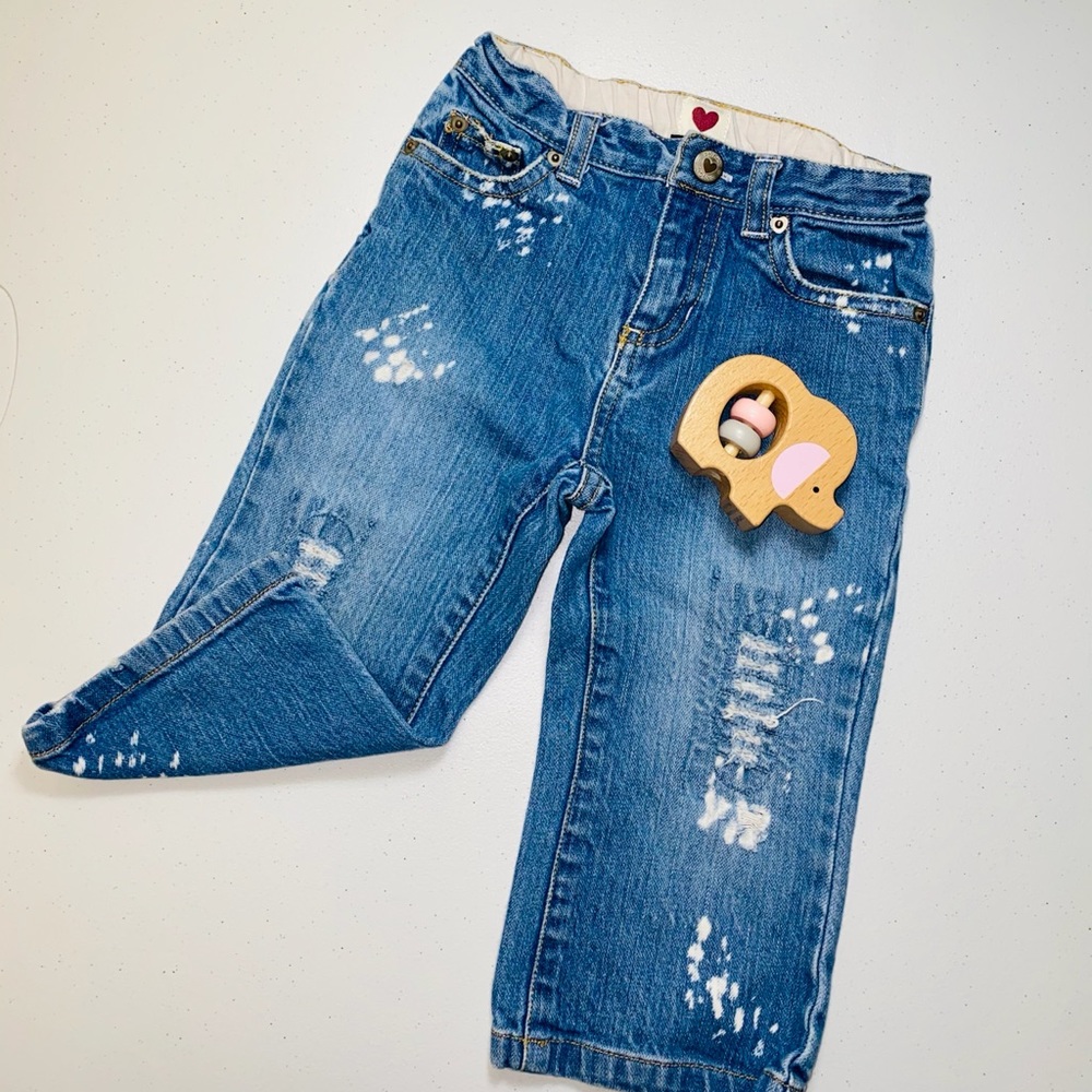 Baby gap bleached/ripped jeans